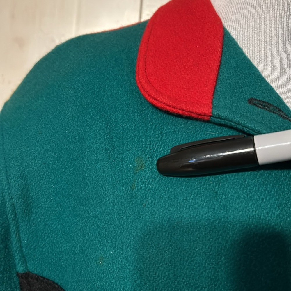 Colorblock 90s Y2K Michelle Francois Women's Jacket ZZ Coat vintage retro wool - Picture 10 of 10